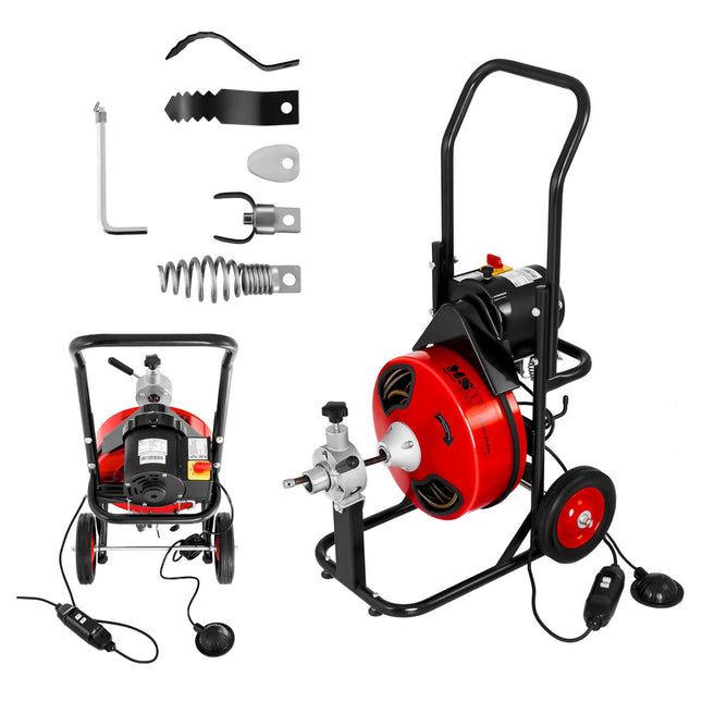 MSW Spiral pusher for electric tubes 390W 23m MMW-DRAIN CLEAN 23E + heads
