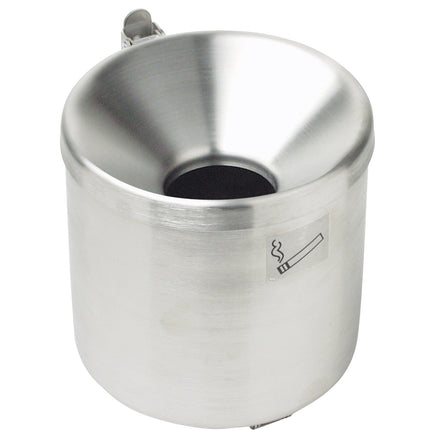 Wall ashtray self-extinguishing inside and outside of stainless steel 9cm