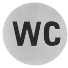 Information plate self-adhesive to WC door stainless steel wr. 75mm - Hendi 663622