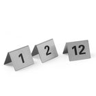 Information plate NUMBER STROILK 1-12 stainless steel set 12pcs. - Hendi 663844