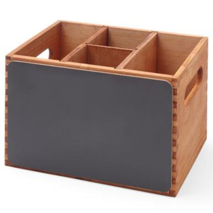 Hendi Box container on menu cutlery spices with wooden writing boards – image 2
