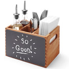 Hendi Box container on menu cutlery spices with wooden writing boards