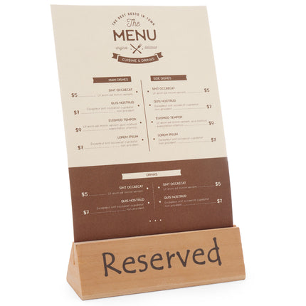 Hendi Information plate RESERVED wooden REST – image 3
