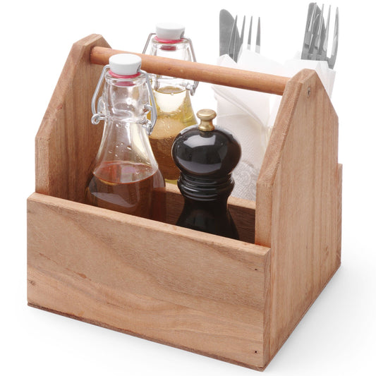 Hendi Organizer table container for spice wooden cutlery with handle