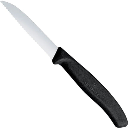 Victorinox Serrated paring knife, length 80/189 mm - black