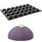 Hendi Silicone mold for pralines, mousses, baked goods, 600 x 395 mm - semicircle
