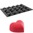 Hendi Silicone mold for pralines, mousses, baked goods, 570 x 375 mm - hearts