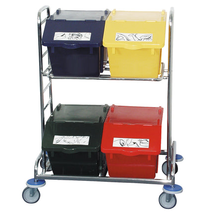 Slipper waste sorting container - red 45L