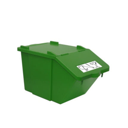 Bunk waste sorting container - green 45L