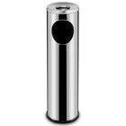 Steel ashtray integrated with 15L waste bin - Hendi 691380