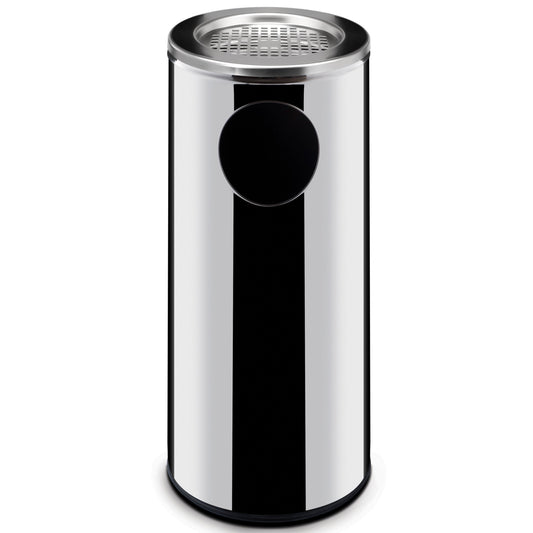 Hendi Steel ashtray integrated with a 33L trash can