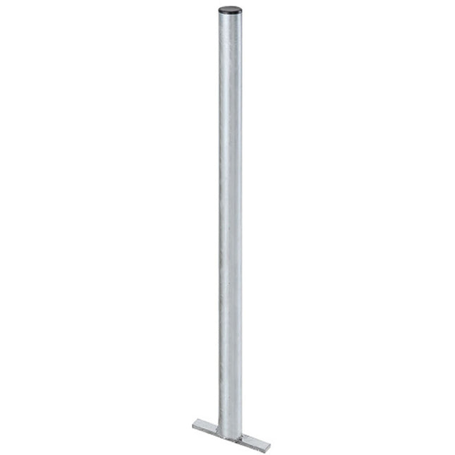 Steel post galvanized to street trash basket 60x1200mm