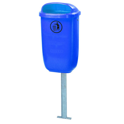 Europlast Austria Trash street trash container for the pole or wall DIN 50L - blue – image 3