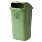 Street basket urban garbage container for post or wall DIN 50L - green