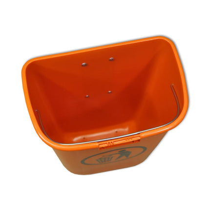 Street basket urban trash container for pole or wall DIN 50L - orange