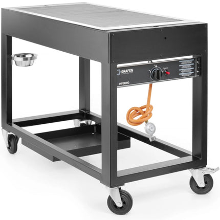Mobile gas grill Inferno grating 110 x 50cm 10kW - Hendi 700044