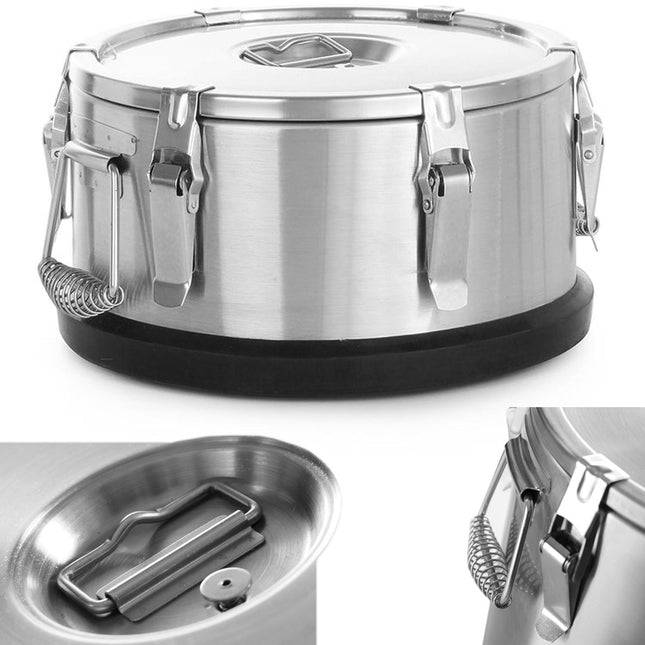 Container thermal steel thermos for food transport 10L - Hendi 70104