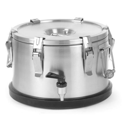 Heat container steel thermos with tap for food transport 10L - Hendi 710128