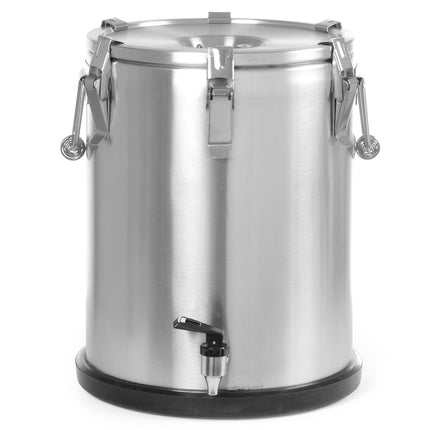 Container thermal steel thermos with food transport tap 25L - Hendi 710234
