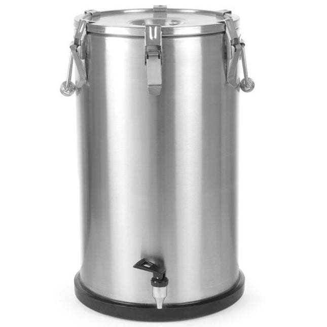 Heat container steel thermos with food transport tap 35L - Hendi 710326