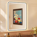 60 cm garums x 80 cm platums / Metāla rāmis + pretmiglošanas pārklājums + 3 gaismas krāsas