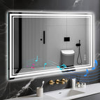 80 cm garums x 60 cm platums / Bluetooth + pretmiglošanas funkcija + 3 gaismas krāsas