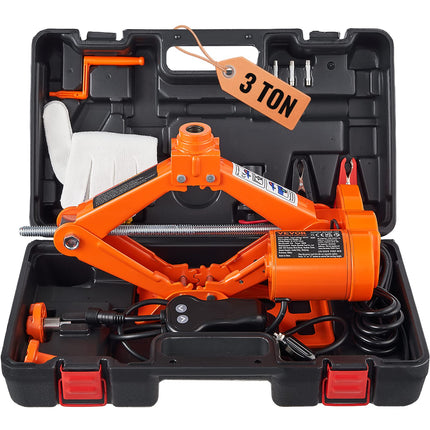 VEVOR elektriskais grīdas domkrats, 3 tonnas/2993,7 kg 12 V elektriskais šķērveida domkrats, dubults seglu ar tālvadības pulti, portatīvais domkrats sedanam, apvidus auto, kravas automašīnas riepu maiņa