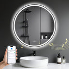 60 cm garums x 60 cm platums / Metāla rāmis + Bluetooth + pretmiglošanas funkcija