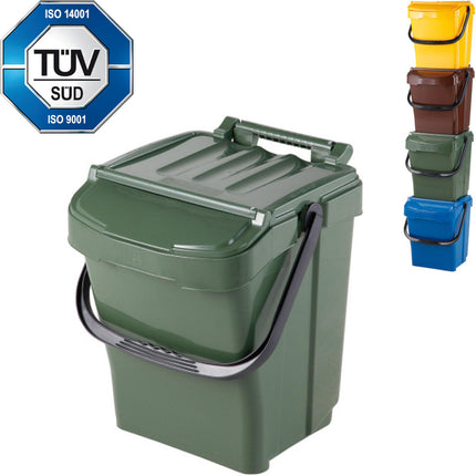 Trash container for sorting garbage URBA PLUS 40L - green