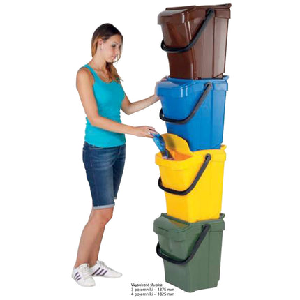 Trash container for sorting garbage URBA PLUS 40L - green