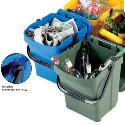 Trash container for sorting garbage URBA PLUS 40L - green