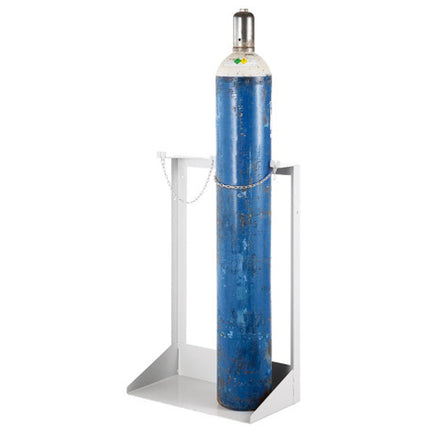 Safe base stand for 2 cylinders with technical gas