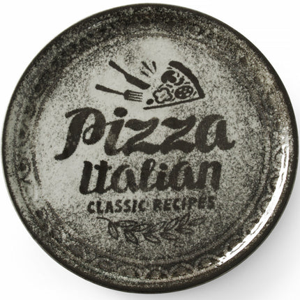 Duralex Recipe Collection Black porcelain pizza plate, diameter. 31 cm - set of 6 pcs.