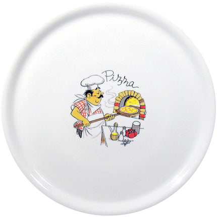 Duralex Traditional porcelain pizza plate, white, diameter. 31 cm - set of 6 pcs.