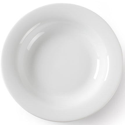 Deep plate for the OPTIMA white porcelain Wed 220mm set of 12pcs. - Hendi 770863