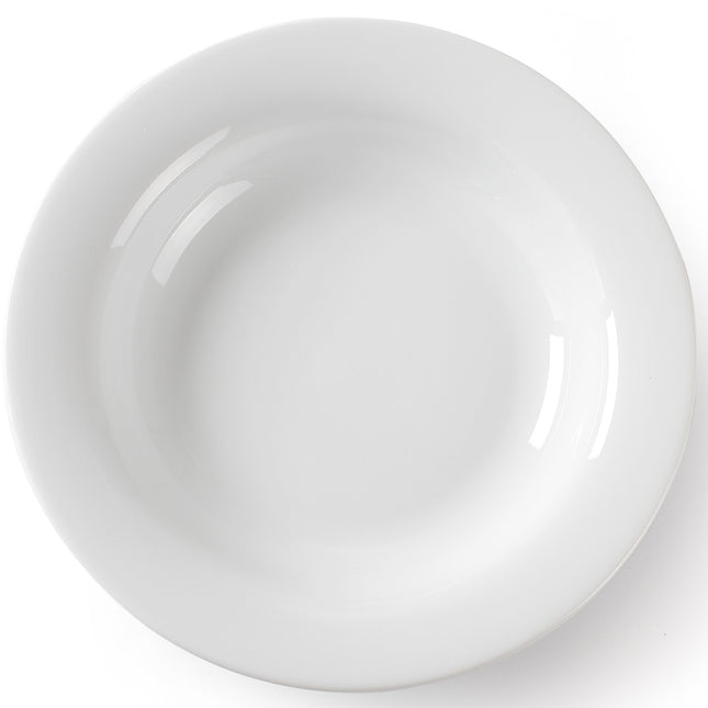 Deep plate for the OPTIMA white porcelain Wed 220mm set of 12pcs. - Hendi 770863