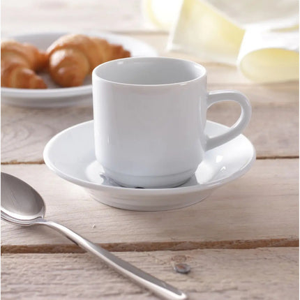 Room coffee cup OPTIMA white porcelain 90ml set of 12pieces - Hendi 770900