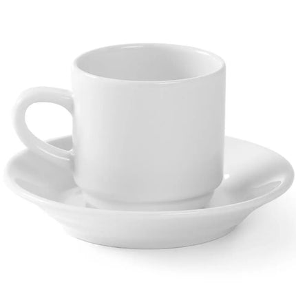 Room coffee cup OPTIMA white porcelain 90ml set of 12pieces - Hendi 770900