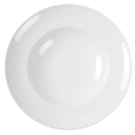 Spaghetti pasta plate OPTIMA white porcelain wed. 260mm - Hendi 770948