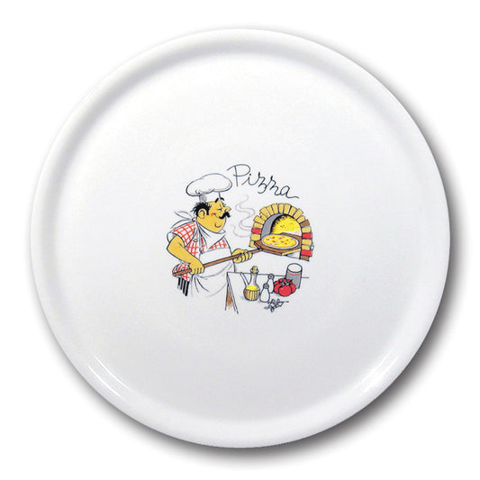 Hendi Sturdy pizza plate made of Special porcelain decorated with 330mm - set of 6pcs.