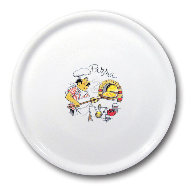 Hendi Sturdy pizza plate made of Special porcelain decorated with 330mm - set of 6pcs.