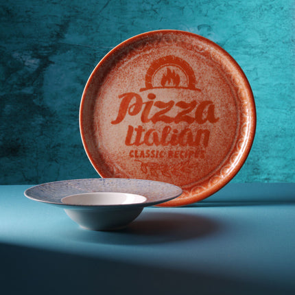 Duralex Recipe Collection Brick Red porcelain pizza plate, diameter. 33 cm - set of 6 pcs. – image 2
