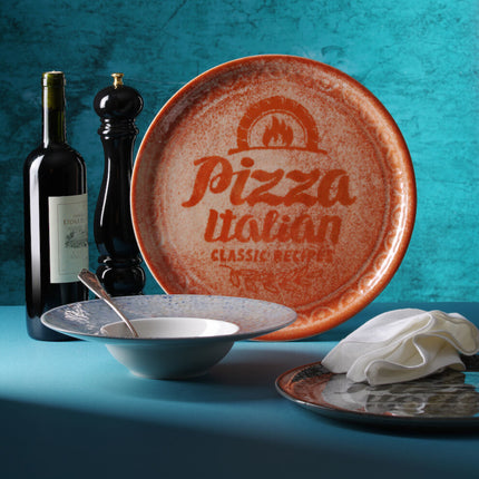 Duralex Recipe Collection Brick Red porcelain pizza plate, diameter. 33 cm - set of 6 pcs. – image 3