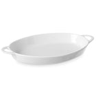 Cake bowl with handles 215x140x35mm white porcelain - Hendi 784013