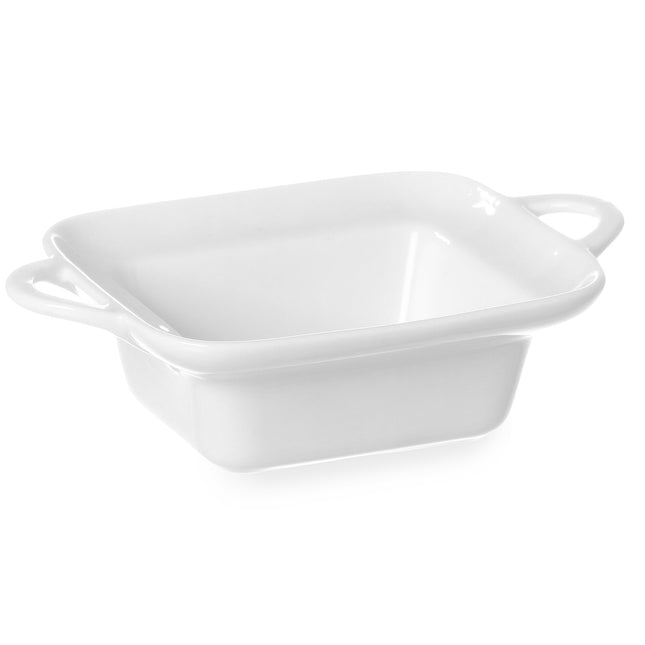 Plaque for rectangular casserole with ears 100x140x45mm white porcelain - Hendi 784105