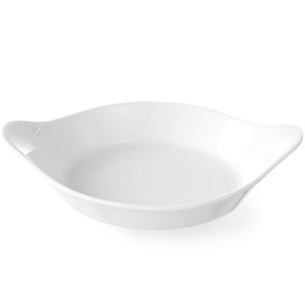 Round bowl for casserole with handles 185x152mm cream porcelain - Hendi 785904