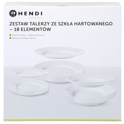 Hendi Set of tempered glass plates 18 el. – image 2