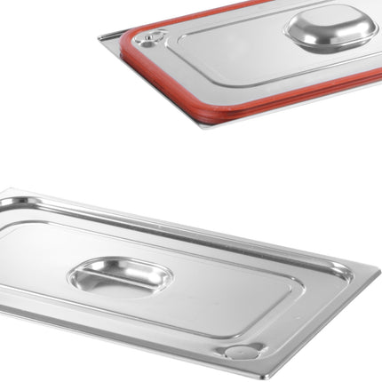 GN Profi Line container cover with silicone seal GN1/1 530x325mm stainless steel - Hendi 802601
