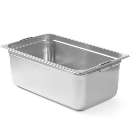 Hendi GN 1/1 container with retractable handles STEEL 14 l 530x325x100 mm