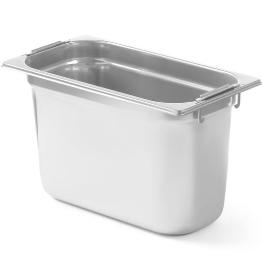 Hendi GN 1/3 container with retractable handles Profi Line STEEL 3.9 l 325x176x100 mm
